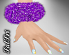 Purple Wrist Puffs