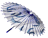White Blue Umbrella
