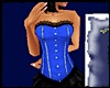 Blue and Black  Corset