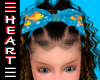 Hair Bow Goldfish Blue