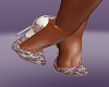 Lilac beaded heels