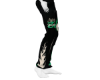 green skeleton joggers