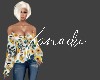 X Chey Top FloralYellow
