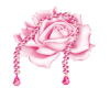 Pink Rose Glitter Charm