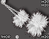 Earring Xmas Fur  White