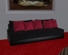 Small Red & Black Sofa