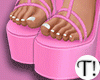 T! Strappy Sandals Pink