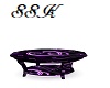 Black Purple Heart Table