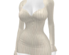 Cream ribbed dress