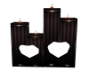 WoodFloor Heart Candles