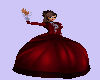 Red and White Ballgown