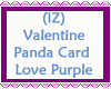 VDay Panda Card Love Pur