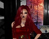 Long red crimson hair