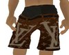 LV Brown Shorts w/ Gun