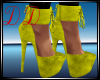 Velour Heels Yellow