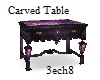 Purple Wood Carved table