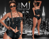 MJD Black Denim Corset