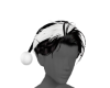 Black Xmas Hat w/ Hair