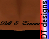 Bill & Emma back tattoo