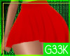 [G] Pleated Skirt Red