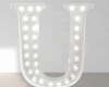Anim White Glit Letter U