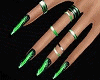 Nails-Rings Green Sparkl