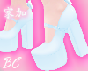 ♥blue bow heels