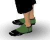 black shoes green spats