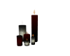 Silver/Red Floor Candles