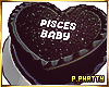 Pisces Baby Heart Cake