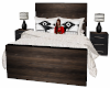 dark wood bed