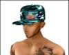 Teal Camo Fitted Cap
