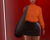 Orange Sweater & Skirt