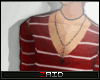 Zaid|Red V-Neck Striped