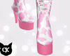 CK* Pink Cow Boots