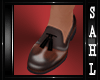 LS~TASSELED LOAFERS BWN