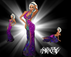 SXY Purple Feather Gown
