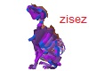 purple skeleton dog pet