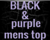 mens top black&purple