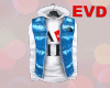 Blue-White Hoody+Vest