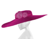 Raspberry Silk Brim Hat