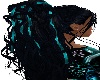 Hair Dj Cyan and Black