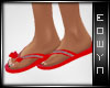 E" Scarlet Red Sandals