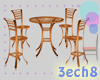 Wooden  Cafe Table +chai