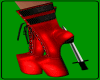 Red Black Knife Boots