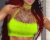 Lime Yellow Fishnet Top