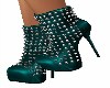 TEAL SPIKE BOOTS