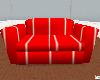 red baby pose couch