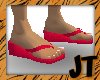 JT Red flipflops