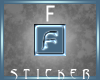 Letter F-2 Sticker *me*